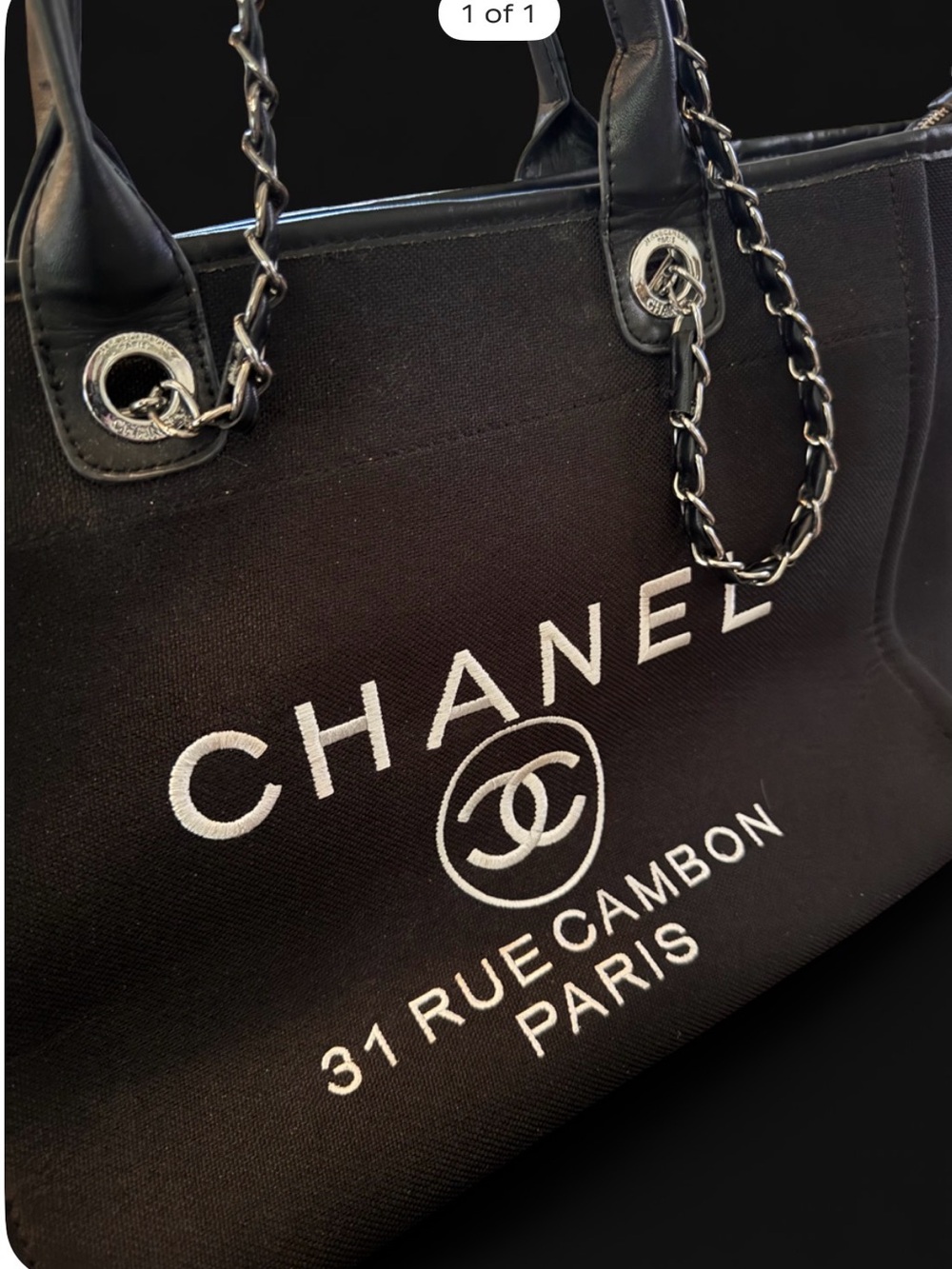 Black Canvas Tote Bag